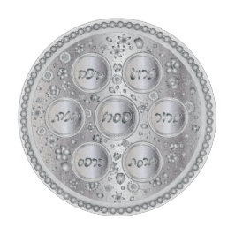Tabua De Cortar Placa de Seder de Prata