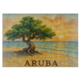 Tabua De Cortar Praia Eagle Aruba Divi Tree Golden Hour