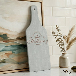 Tabua De Cortar Presente de host de Sobrenome Elegante personaliza