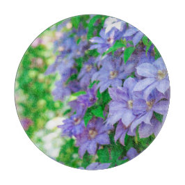 Tabua De Cortar Purple Clematis flower カッティングボード