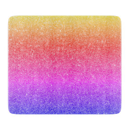 Tabua De Cortar Rainbow Glitter Kitchen
