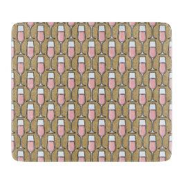 Tabua De Cortar Rose Wine Pattern Gold