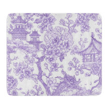 Roxo Chinoiserie Toile Dragão Flor de Cerejeira