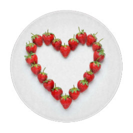 Tabua De Cortar Strawberry Heart
