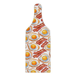 Tabua De Cortar Sunny Side Up & Crispy - Ovos de Aquarela e Bacon