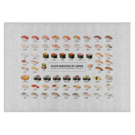 Tabua De Cortar Sushi Guide Cutting Board – Japanese Food Chart