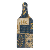 Tábua de Challah de Shabbat, Azul Dourado, Fazenda