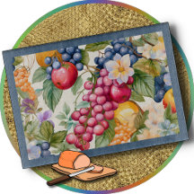TÁBUA DE COZINHA - Coberta com Frutas Coloridas