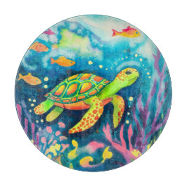 Tabua De Cortar Tartaruga de pintura