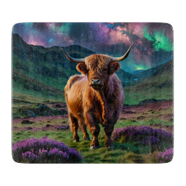 Tabua De Cortar Vaca Highland Sob As Estrelas