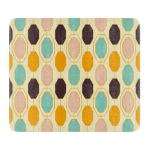 Vibrant geometric pattern with rows of octagonal s