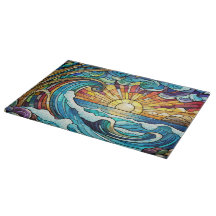 Vidro-oceano em arte solar