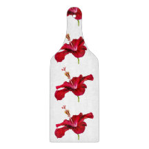 Vista do Lado do Flor Red Hibiscus