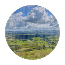 Vista pacífica de Pendle Hill..