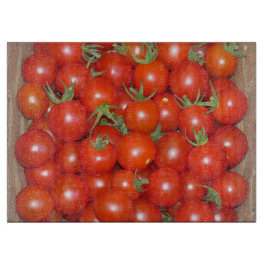 Tábua de Corte de Vidro Colheita de Tomate Cereja