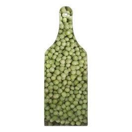 Tábua de Corte de Vidro com Tigela de Ervilhas