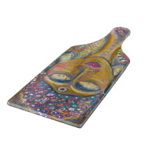 Tábua de corte em vidro Divine Feminine Buddha