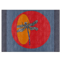 o conselho de corte de vidro da libélula