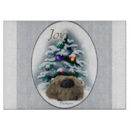 Tabua De Corte Pekingese Christmas
