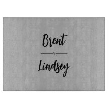 TÁBUA DE CORTE PERSONALIZADA CINZA