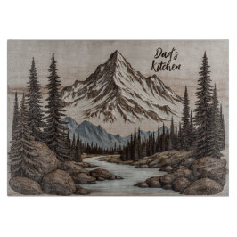 Tábua de Corte Personalizada Floresta da Montanha