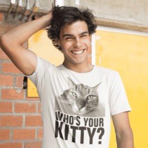 Tábua engraçada de CAT T-SHIRT, que é seu gatinho