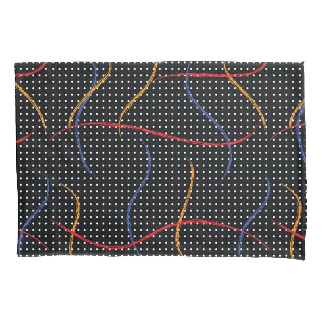 Tabuleiro de pintura retrô e Travesseiro de pontos (Frente-Esquerda)