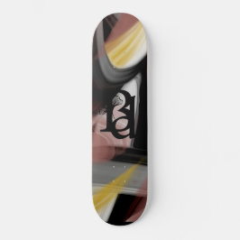 Tabuleiro de skate Abstrato Art Black White Powder