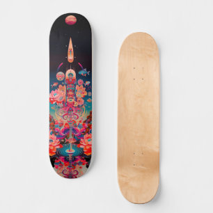 Tabuleiro de skate Psychedelic cosmico