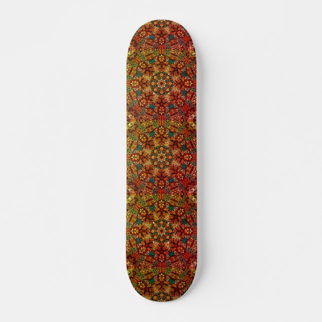 Tabuleiro de Skateboard com Design de Mandala Colo (Frente)