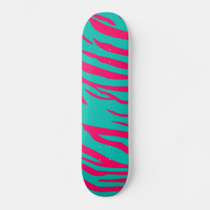 Tabuleiro de Skateboard com Impressão de Zebra Tez