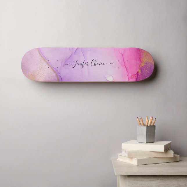 Tabuleiro de Skateboard com Nome Personalizado da  (Arte de parede (Horz))