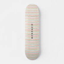 Tabuleiro de Skateboard de Stripes Personalizadas