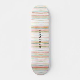 Tabuleiro de Skateboard de Stripes Personalizadas 