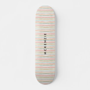 Tabuleiro de Skateboard de Stripes Personalizadas 
