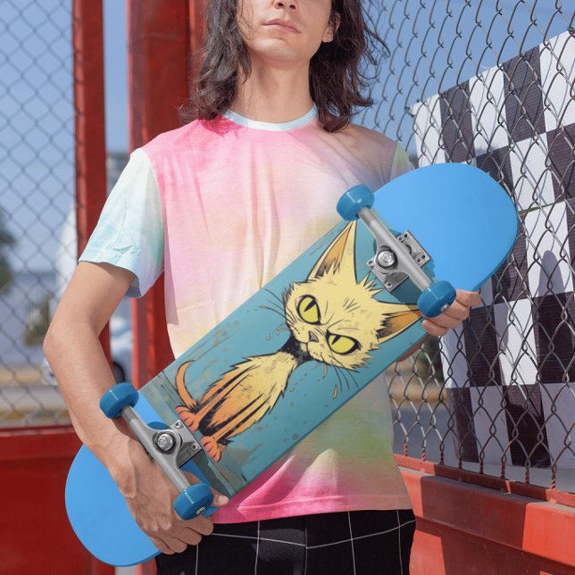 Tabuleiro de Skateboard engraçado para arte Cat (Criador carregado)