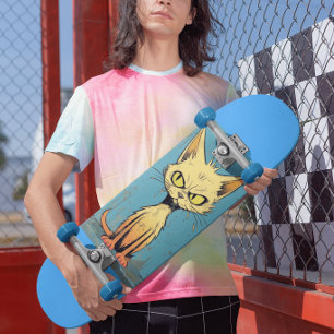 Tabuleiro de Skateboard engraçado para arte Cat