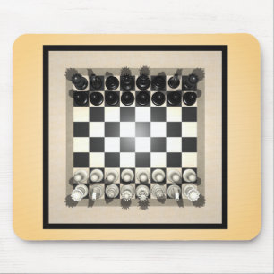 Tabuleiro de Xadrez e Peças de Xadrez: Mousepad