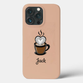 Taça de café personalizada com espuma cardíaca