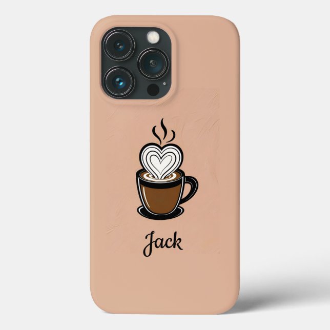 Taça de café personalizada com espuma cardíaca (Verso)