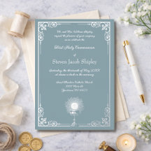 Taça de Comunhão Elegância em Azul Poenta Prata