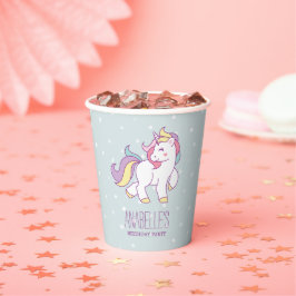 Taça de Festa de aniversario de meninas Rainbow Un