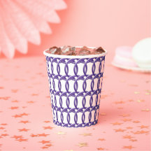 Taça de papel - Anéis entrelaçados em roxo