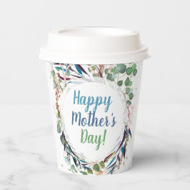 Taça de Papel Foliar do Dia de as mães Feliz