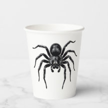 Taça de papel Halloween com Design de aranha