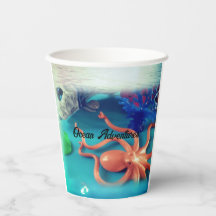 Taça de papel Ocean Adventures