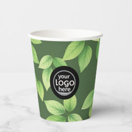 Taça de papel verde - Logotipo personalizado