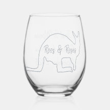 Taça de Vinho Sem Pé para Festa de Solteira Austra