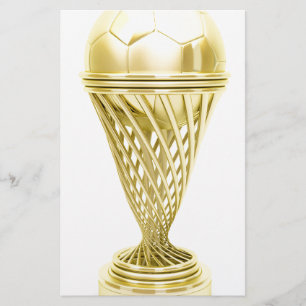 Taça ouro de troféu de futebol