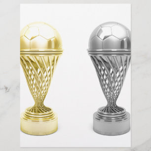 Taças de troféus de futebol